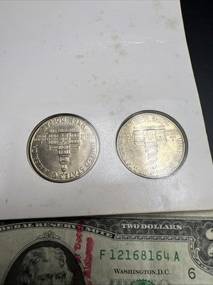 1976 Collector's Lot P D Kennedy Half 50c Set & 2x $2 FRN Two Dollar Bills Circ