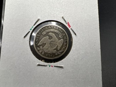 1834 10C Capped Bust Dime Average VG Very Good Details Rim Damage