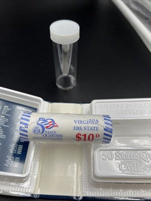 US Mint Certified 2000 D Virginia State Statehood Quarter Roll BU UNC