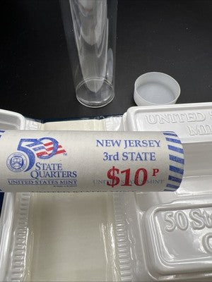 US Mint Certified 1999 P 25c New Jersey State Statehood Quarter Roll BU UNC