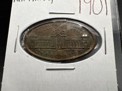 1901 MS-9 Pan Am Expo Elongated Cent Liberal Arts Building UNC