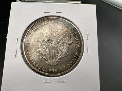 1994 1 Oz ASE American Silver Eagle Coin BU UNC Neat Toning Toner