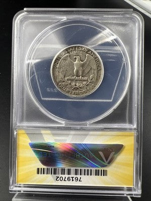 1932 S 25c Washington Silver Quarter Coin ANACS F12 Fine Key Date #702