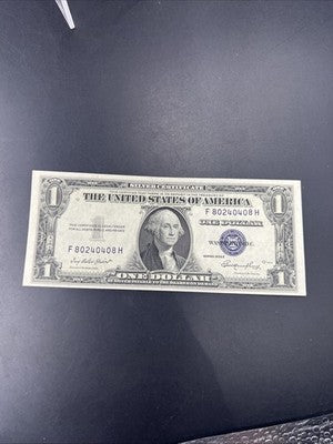 1935 E $1 One Dollar US Silver Certificate Blue Seal Choice UNC #408