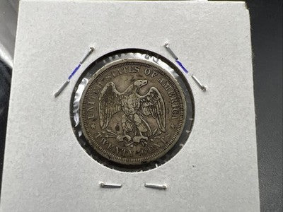 1875 S 20c Seated Liberty Twenty Cent Silver Quarter Coin XF EF Extra Fine Circ