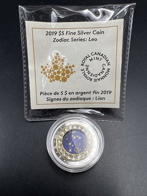 2019 Canada $5 Silver & Swarovski Crystal Saggitarus Zodiac Coin SK#a