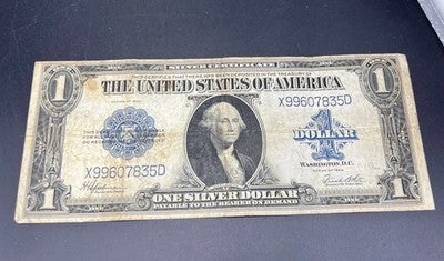 1923 One Dollar Silver Certificate Horse Blanket Blue Seal CH VG Very Good #835