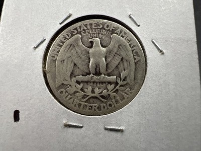 1941 P 25c Washington Silver Quarter Coin AG Circ DDO Double Die Obverse SK#a