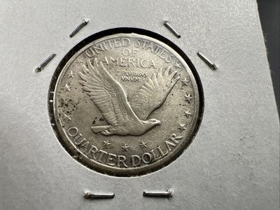 1917 P T2 Standing Liberty Quarter Coin Type 2 Variety XF EF Details Cleaned