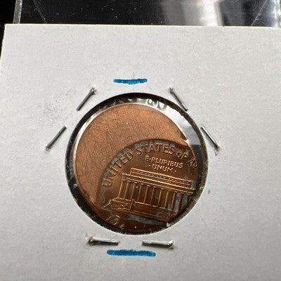 ND 198x 1c Lincoln Memorial Cent Penny 70% Off Center UNC SKU#AS