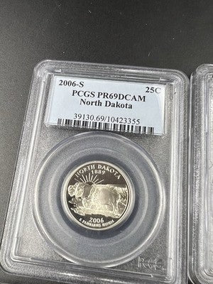 2006 S Complete 5 Coin CLAD Proof Quarter Set PCGS Graded PR69 DCAM