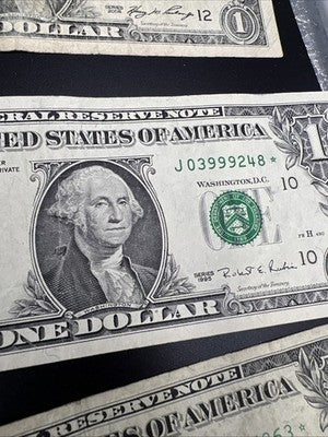 7 Note Lot Star * FRN $1 Dollar Collectors 1963 1995 2006 2009 2013 2017 Circ