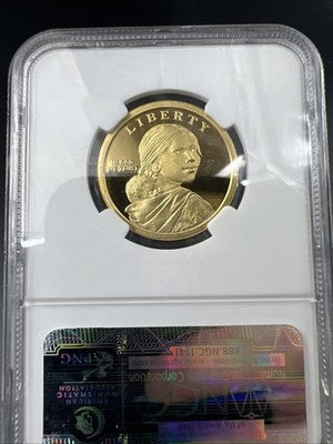 2011 S Sacagawea Wampanoag Treaty Native Brass Dollar Coin NGC PF69 UCAM #007