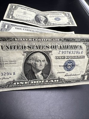 Lot of 3 1957 $1 One Dollar Blue Seal Silver Certificates VF Very Fine #329