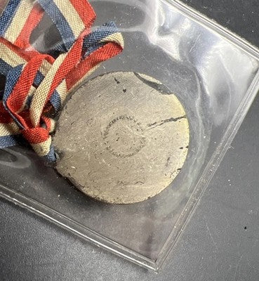 1909 Newark NJ Lincoln Centennial Medal 25 MM Bronze (silvered) With Ribbon SK#C