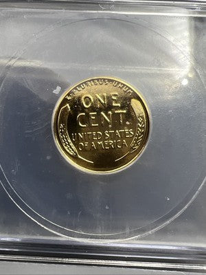 1943 1c Lincoln Steel Wheat Cent Penny Coin ICG 24K Plated