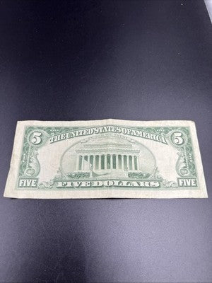 1963 $5 * Star Five Dollar USN United States Note Fine Circ #639