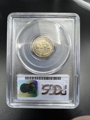 1953 D 10c Roosevelt Silver Dime Coin PCGS MS66 #322 Some Toning