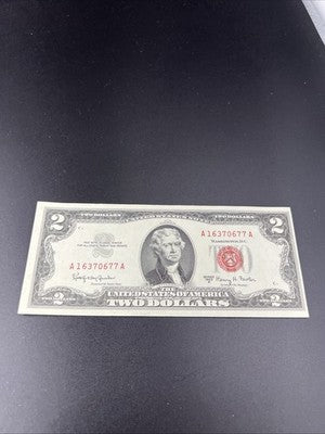 1963 A $2 Two Dollar USN United States Noted UNC #677