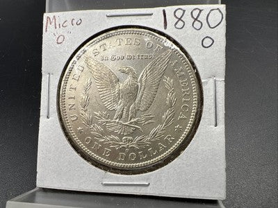 1880 O Micro o $1 Morgan Silver Dollar Coin AU Details SK#A