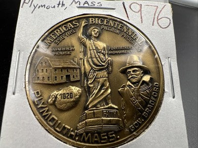 1620 - 1976  Plymouth Massachusetts United States of America Medal Coin
