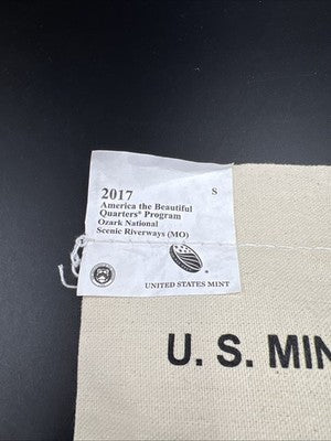 U.S. Mint Bag 100 2017 S 25c Ozark Riverways ATB Quarter Coins BU UNC