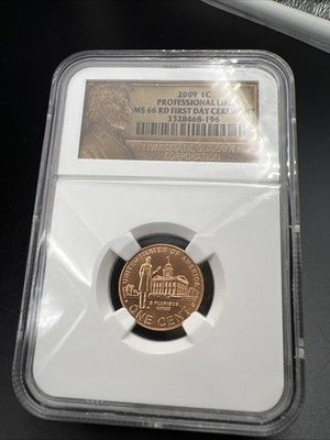 2009 1c Lincoln Professional Life Commemorative Cent Coin MS66 NGC #196