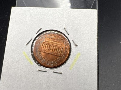 1989 P 1c Lincoln Memorial Cent Centered Broadstrike Error Coin Choice BU UNC
