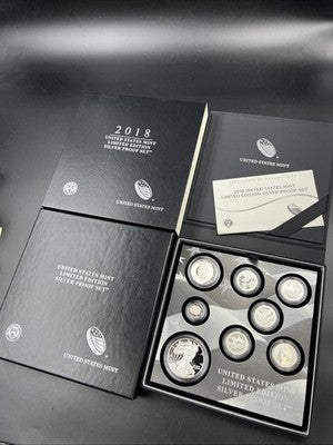 2018 Limited Edition US Silver Proof Set Complete w/ Box COA sku#B