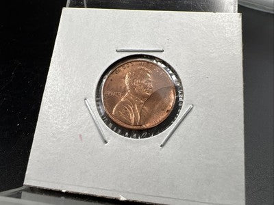 Lincoln Memorial Cent Penny Major Struck Through Obverse Error BU UNC RB #a