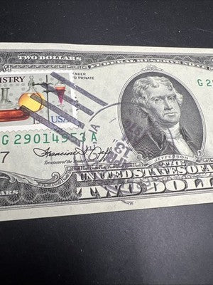 1976 $2 FRN Postal Federal Reserve Note Independence Iowa CH UNC Bicentennial