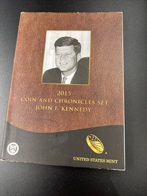 2015 John F Kennedy Coin & Chronicles Dollar & Silver Medal Set No Box