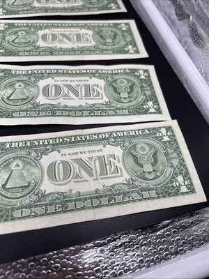Lot of 10 1957 $1 Dollar Silver Certificate Blue Seal Notes Very Fine VF Circ #7