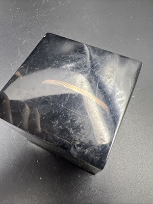 Coin Cube 1971 D $1 Ike Eisenhower Dollar in Clear Plastic Block Paperweight