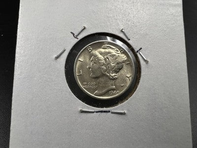 1940 S Mercury Silver Dime S / S FS-501 RPM Variety AU About UNC