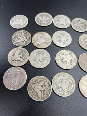 20 Coin Roll Barber 90% Silver Half Dollar Coins AG - G Very Circ Conditions S#b
