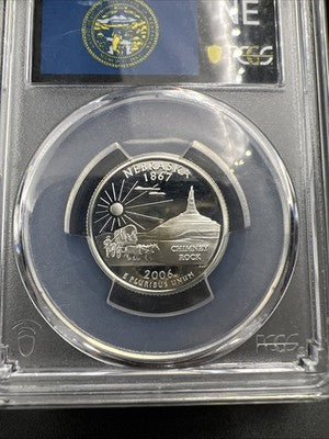 2006 S Nebraska State Statehood Silver Quarter Coin PCGS PR69 DCAM #264