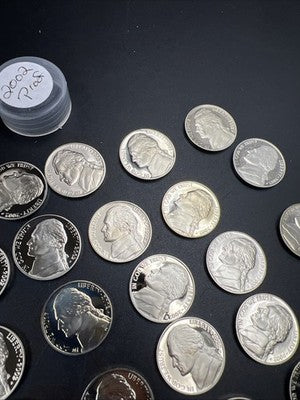 2002 S 5c Proof Jefferson Nickel 40 Coin Roll Choice Proof
