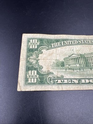 1934 A $10 FRN Ten Dollar Federal Reserve Note New York District VG Circ #227