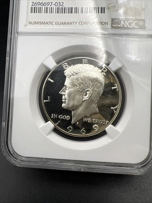 1969 S 50c Kennedy Silver Half Dollar Coin NGC PF68 * Star #032