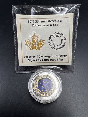 2019 Canada $5 Silver & Swarovski Crystal Saggitarus Zodiac Coin SK#a