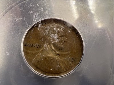 1921 S 1c Lincoln Wheat Cent Penny Coin ICG AU58