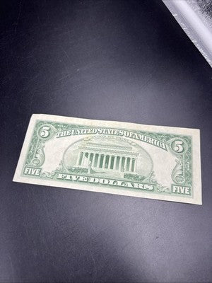 1963 $5 USN United States Notes Red Seal Bill XF EF Extra Fine Circ #623