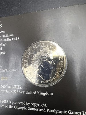 2012 Royal Mint London Olympic Game Countdown £5 BU CU-NI Five Pounds Crown Coin