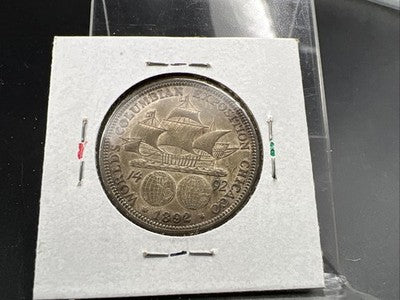 1892 US Christopher Columbian Columbus SILVER Half Dollar Choice XF EF / AU