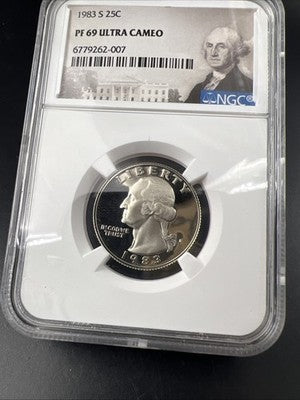 1983 S 25c Washington Proof Copper Nickel Clad Quarter Coin NGC PF69 UCAM #007
