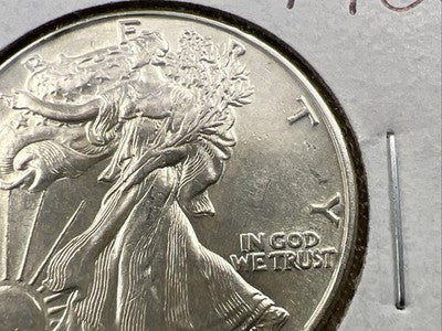 1942 P Walking Liberty Silver Half Dollar FS-101 Double Die Obverse UNC Details
