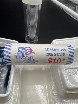 US Mint Certified 2002 P Mississippi State Statehood Quarter Roll BU UNC