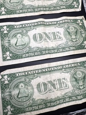 Lot of 10 VERY CIRC 1957 1935 $1 Dollar Silver Certificate Blue Seal Notes #390