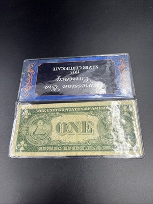 1935 D $1 One Dollar Silver Certificate VG Circulated in Vinyl Display #64